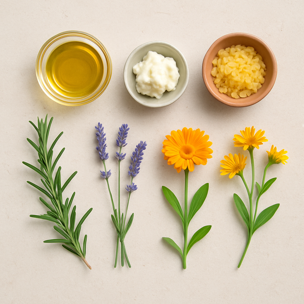Natural botanical ingredients used in Maré